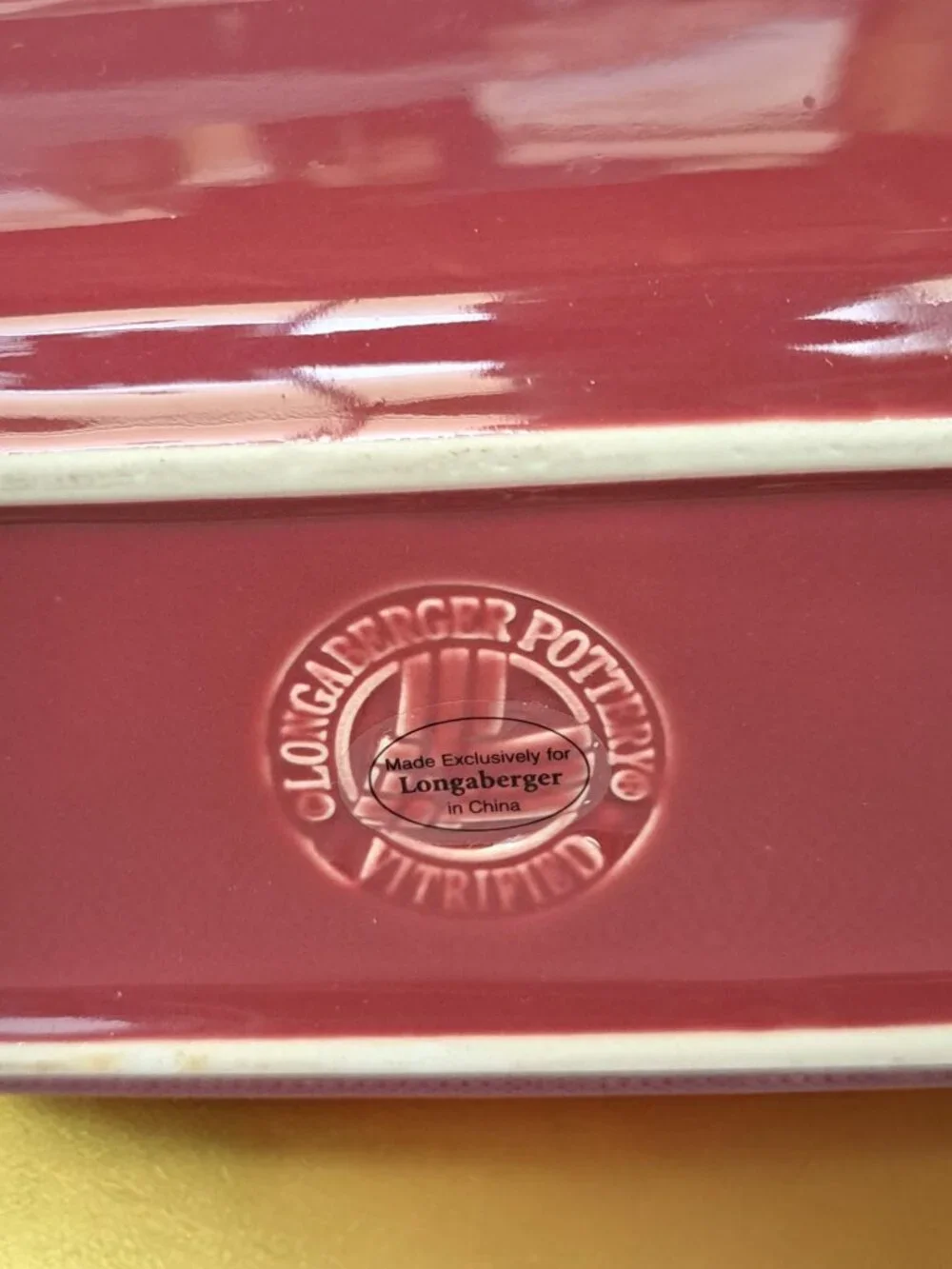 LONGABERGER POTTERY WOVEN TRADITIONS PAPRIKA LOAF BAKING DISH 8